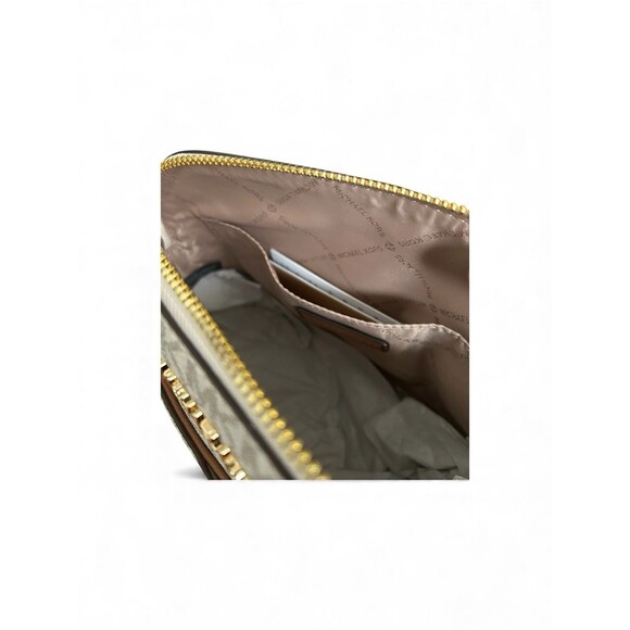 Michael Kors Jet Set Travel Medium Dome Vanilla Crossbody Signature MK Bag - Picture 5 of 5